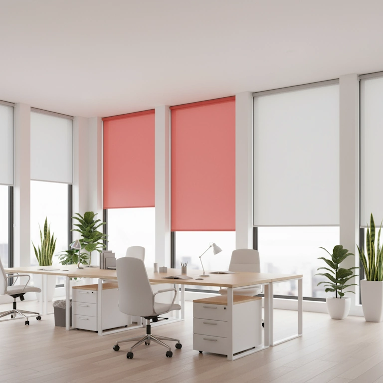 Commercial office roller blinds